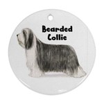 Bearded Collie Ornament (Round)