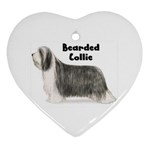 Bearded Collie Ornament (Heart)