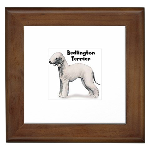 Bedlington Terrier Framed Tile from ArtsNow.com Front