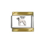 Bedlington Terrier Gold Trim Italian Charm (9mm)