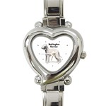 Bedlington Terrier Heart Italian Charm Watch