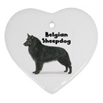 Belgian Sheepdog Ornament (Heart)