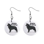 Belgian Sheepdog 1  Button Earrings