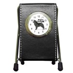 Belgian Sheepdog Pen Holder Desk Clock