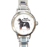 Bernese Mountain Dog Round Italian Charm Watch