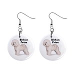 Bichon Frise 1  Button Earrings