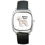 Bichon Frise Square Metal Watch