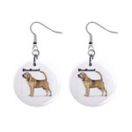 Bloodhound 1  Button Earrings