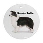 Border Collie Ornament (Round)