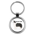 Border Collie Key Chain (Round)