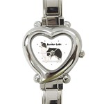 Border Collie Heart Italian Charm Watch