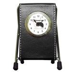 Border Collie Pen Holder Desk Clock