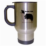 Border Collie Travel Mug (Silver Gray)