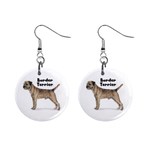 Border Terrier 1  Button Earrings