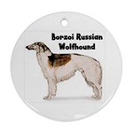 Borzoi Russian Wolfhound Ornament (Round)