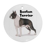 Boston Terrier Ornament (Round)