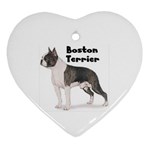 Boston Terrier Ornament (Heart)