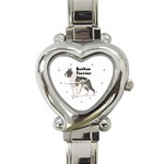 Boston Terrier Heart Italian Charm Watch