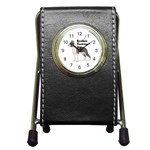 Boston Terrier Pen Holder Desk Clock