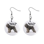 Bouvier des Flandres 1  Button Earrings