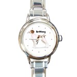 Brittany Round Italian Charm Watch