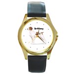 Brittany Round Gold Metal Watch