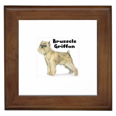 Brussels Griffon Framed Tile from ArtsNow.com Front