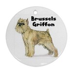 Brussels Griffon Ornament (Round)