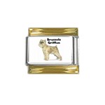 Brussels Griffon Gold Trim Italian Charm (9mm)