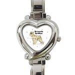 Brussels Griffon Heart Italian Charm Watch