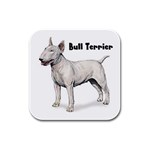 Bull Terrier Rubber Square Coaster (4 pack)