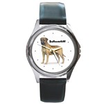 Bullmastiff Round Metal Watch