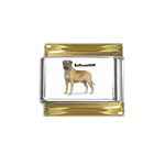 Bullmastiff Gold Trim Italian Charm (9mm)