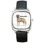 Bullmastiff Square Metal Watch