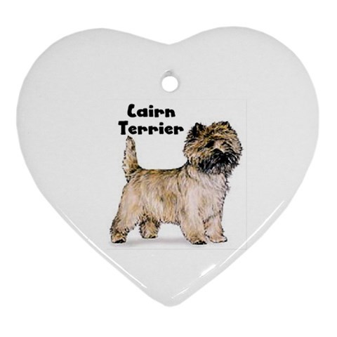 Cairn Terrier Ornament (Heart) from ArtsNow.com Front