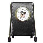 Cairn Terrier Pen Holder Desk Clock