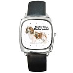 Cavalier King Charles Spaniel Square Metal Watch