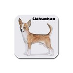 Chihuahua Rubber Square Coaster (4 pack)