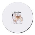 Chihuahua Long Hair Round Mousepad