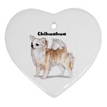 Chihuahua Long Hair Ornament (Heart)