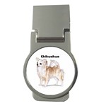 Chihuahua Long Hair Money Clip (Round)