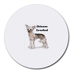 Chinese Crested Round Mousepad