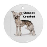 Chinese Crested Ornament (Round)