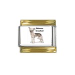 Chinese Crested Gold Trim Italian Charm (9mm)