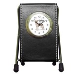 Chinese Crested Pen Holder Desk Clock