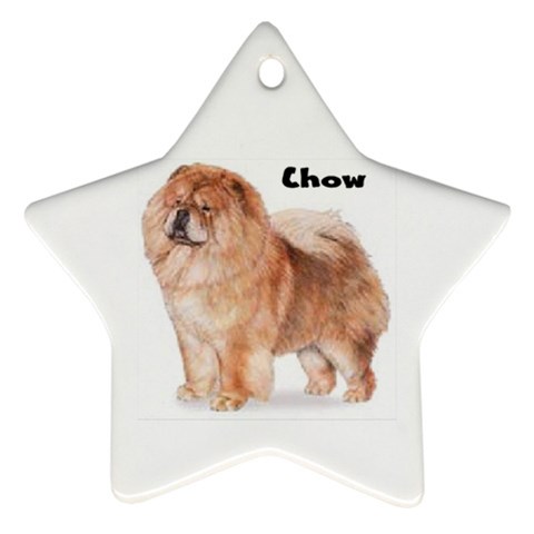 Chow Chow Ornament (Star) from ArtsNow.com Front