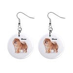 Chow Chow 1  Button Earrings