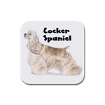 Cocker Spaniel Rubber Square Coaster (4 pack)