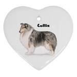 Collie Ornament (Heart)