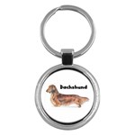 Dachshund Long Haired Key Chain (Round)